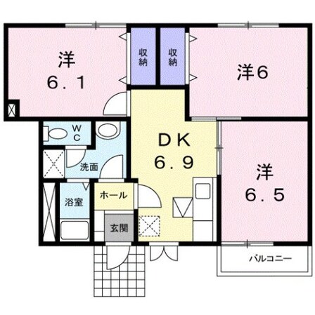 ヴェストヒューゲルの物件間取画像